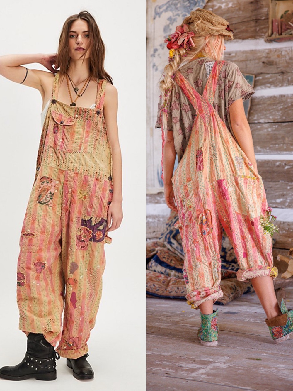Magnolia Pearl Sunfaded Love Overalls One Size